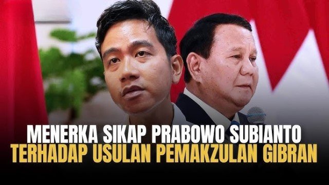 Gibran Harus Dimakzulkan, Prabowo Jangan Jadi Budak Politik Jokowi!