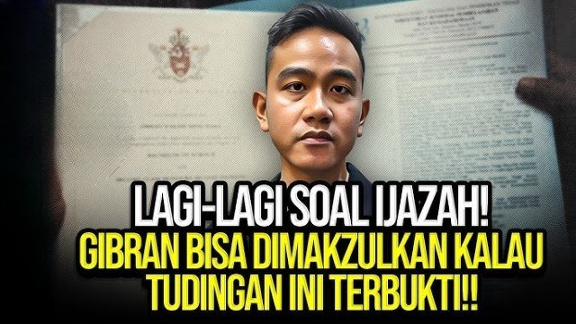 Indro Tjahyono: Gibran Hanya Berijazah SD dan Harus Dimakzulkan!