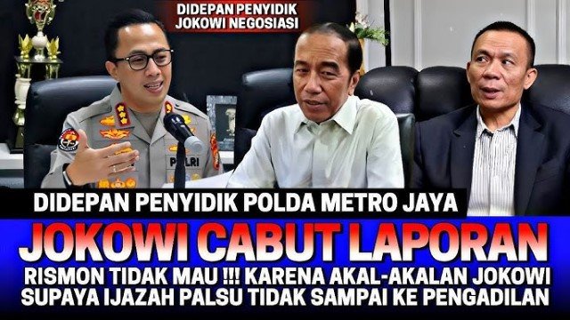 Jokowi Ketakutan Ijazah Palsunya Terbongkar di Sidang, Diam-Diam Sudah Cabut Laporan di Polda?