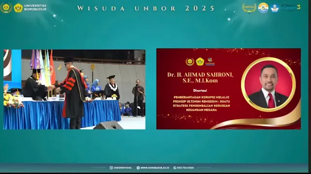 WOW! Menghilang Satu Bulan Lebih, Ahmad Sahroni Muncul Sematkan ‘Gelar Doktor’ Ilmu Hukum