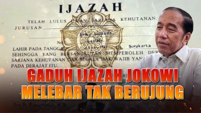 Mantan Tim Sukses Joko Widodo Pernah Curigai Foto Ijazah: Kok Bukan Seperti Jokowi?