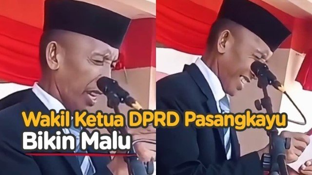 Memalukan! Gelagapan Baca UUD 45, Ekspresi Wakil Ketua DPRD Pasangkayu Disorot: Yang Dibaca Pancasila?