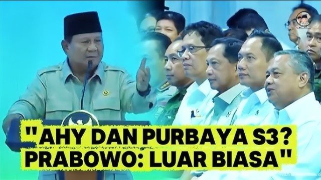Prabowo Mengabsen Menterinya yang S3, Purbaya-Yassierli-AHY, Ehh Wapresnya Cuma Lulusan SMP?