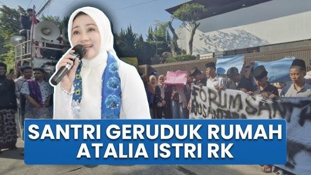 Puluhan Santri Geruduk Rumah Ridwan Kamil, Protes Pernyataan Atalia Soal Ponpes Al Khoziny