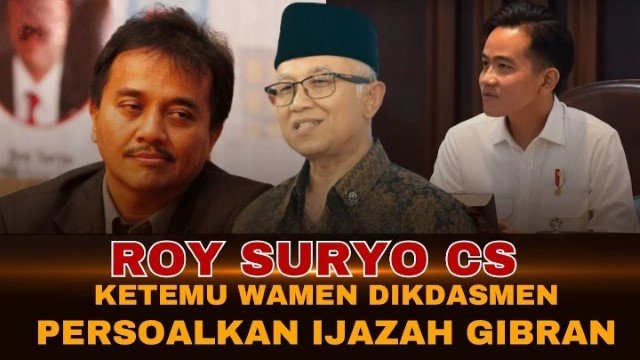 UPDATE! Gagal Bertemu Wamen, Roy Suryo Justru Dapat Data ‘ANEH’ Soal Sekolah Gibran