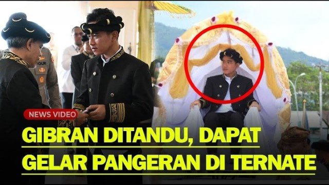 WOW! Dianggap Berjasa Besar, Gibran Dapat Gelar Pangeran Kastela dari Kesultanan Ternate