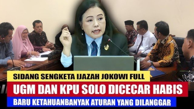 AKHIRNYA TERBONGKAR!! Dicecar Ketua Sidang, UGM Akui Dokumen KRS dan Laporan KKN Jokowi Tidak Ada