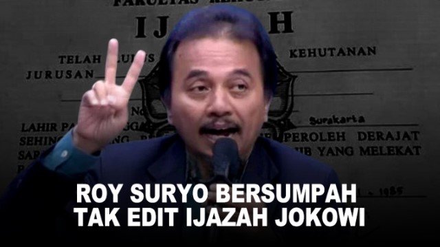 Dituduh Edit Ijazah Jokowi, Roy Suryo Sindir Sosok yang Unggah Dokumen Pertama Kali