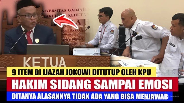 KACAU! 9 Informasi Ijazah Jokowi yang ‘Disembunyikan’ KPU Terungkap di Sidang KIP, Tanda Tangan Juga Ditutup