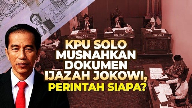 KPUD Solo Musnahkan Arsip, Makin Menguatkan Pernyataan Politikus PDIP ‘Jokowi Tak Pernah Mengaku Alumni UGM Selama Jabat Wali Kota’