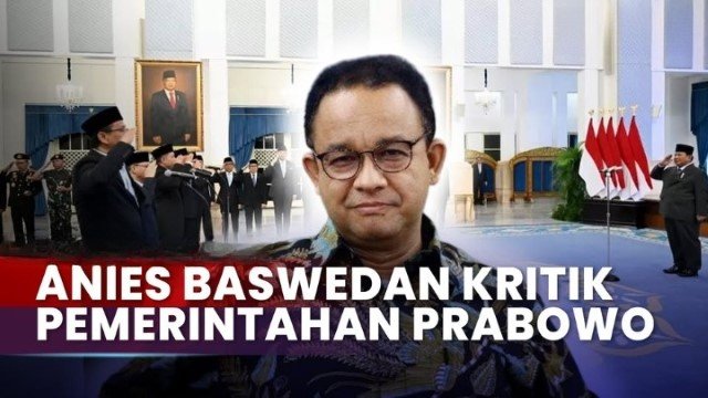 Menohok! Anies Baswedan Kritik Satu Tahun Pemerintahan Prabowo, Singgung Janji-Janji