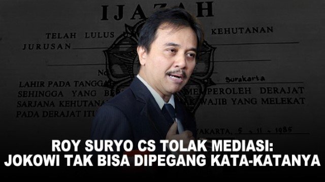 Tegas! Roy Suryo dkk ‘Tolak’ Usul Mediasi dengan Jokowi di Kasus Ijazah