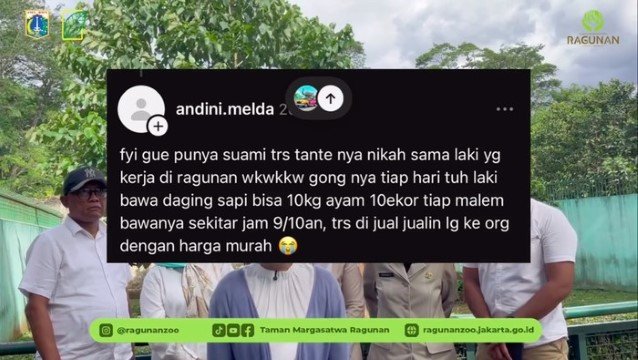 UPDATE! Penyebar Isu Pakan Harimau Ragunan Dibawa Pulang Klarifikasi, Begini Katanya