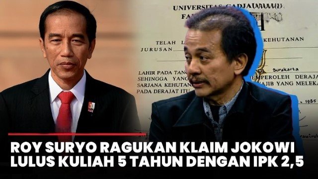 Jokowi Lulus UGM 5 Tahun, Roy Suryo Ragu: Tak Mungkin Dengan IPK 2,5 Lebih Sedikit!