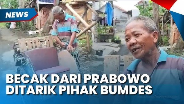 MIRIS! Cerita Penerima Bantuan Becak Listrik Prabowo di Brebes, Dibawa Pulang Tapi Ditarik di Tengah Jalan