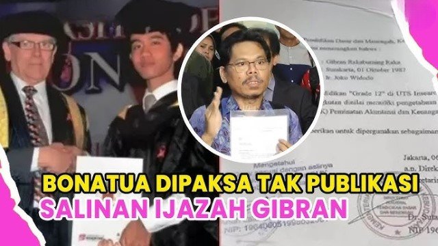 Terkuak! Bonatua Blak-Blakan ‘Dipaksa’ Tak Publikasikan Salinan Ijazah Gibran dari Kemendikdasmen