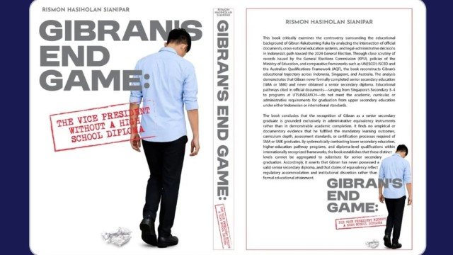 Buku “GIBRAN WAPRES TAK LULUS SMA” Akan Diterbitkan Dalam Bahasa Inggris dan Dikirim ke PBB!