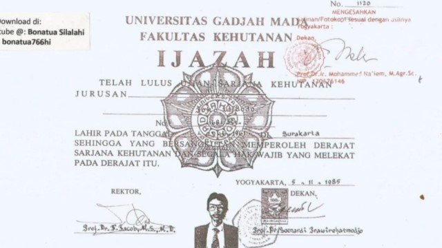 Aneh Sekali! Legalisir Ijazah Jokowi Tanpa Tanggal, Bulan, dan Tahun