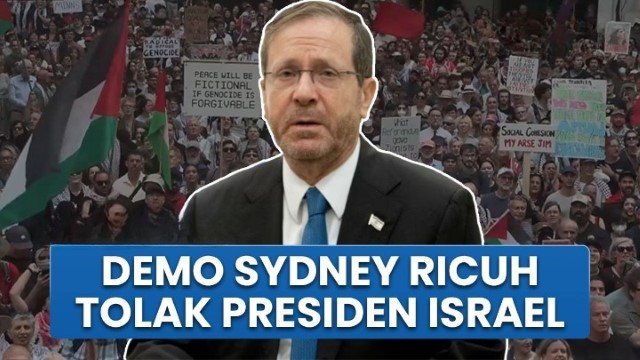 KERAS! Protes Besar Warga Australia di Melbourne Warnai Kunjungan Presiden Israel