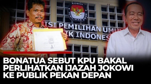 Layak Ditunggu! Bonatua Sebut KPU Bakal ‘Buka’ Ijazah Jokowi ke Publik Pekan Depan