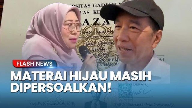 Perdebatan Materai Rp100 vs Rp500 Pada Ijazah Lulusan UGM 1985, Jokowi Kembali Terseret!
