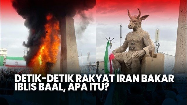 Rayakan Revolusi! Rakyat Iran Bakar Patung Iblis Baal Yang Disembah Elit Global Circle Jeffrey Epstein