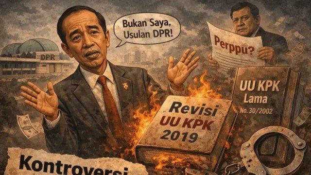 Revisi UU KPK Buah Kerja Bareng, Prabowo Kini Kena Getah Cuci Tangan Jokowi!