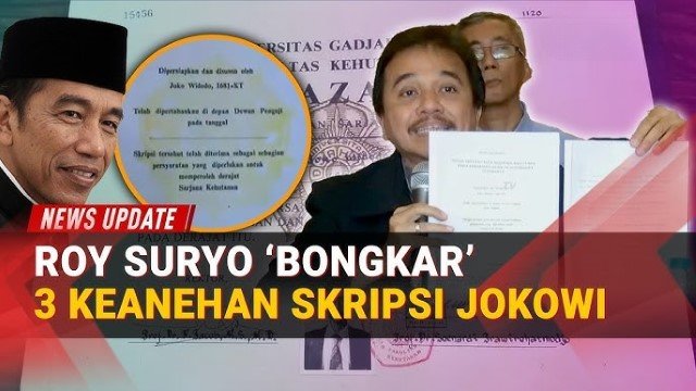Skripsi Jokowi Dianggap Janggal, Roy Suryo Pertanyakan Gelar Achmad Sumitro Pada Lembar Pengesahan