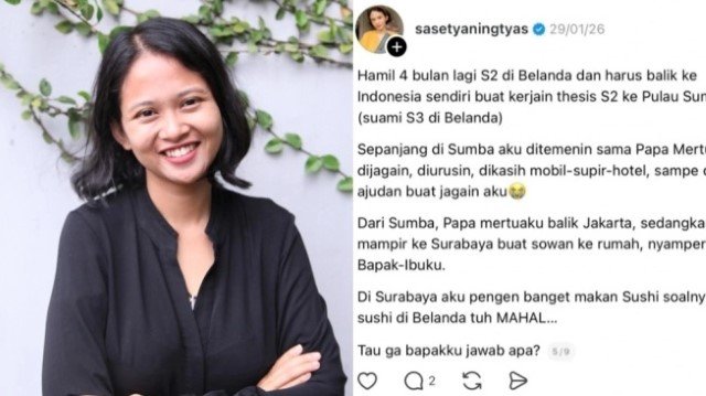 VIRAL Lagi Tulisan Dwi Sasetyaningtyas Soal Ayah Kandung dan Mertua, Dendam Sushi Saat Hamil Memanas