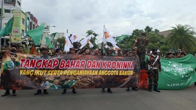 Waduh! GP Ansor dan Banser Demo di Polres Metro Tangerang Kota Minta Tangkap Bahar bin Smith