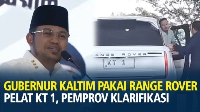 Jadi Sorotan Publik! Gubernur Kaltim Pakai Range Rover Bernopol KT 1 di IKN