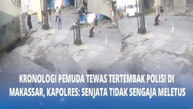 Rekaman CCTV! Detik-Detik Remaja di Makassar Tewas Ditembak, Perwira Polisi Jadi Tersangka