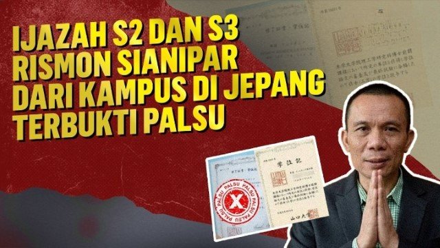 Terbukti tak Punya Ijazah S2-S3 Universitas Yamaguchi, Laskar Cinta Jokowi Rismon Harus Masuk Penjara!