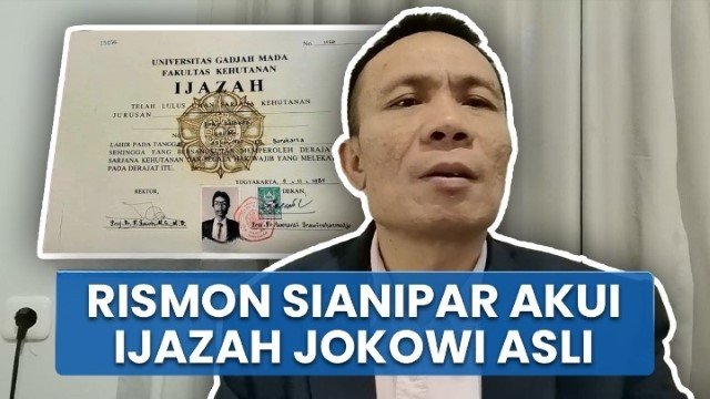 UPDATE! Akui Salah, Rismon Sianipar Nyatakan Ijazah Jokowi Asli Watermark dan Embos Memang Ada
