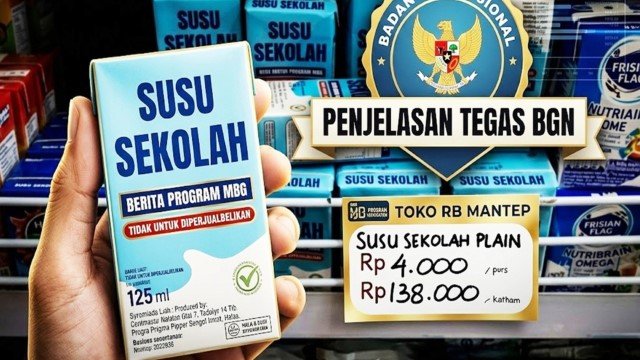 BGN Klarifikasi Konten Viral Susu Makan Bergizi Gratis Dijual di Minimarket