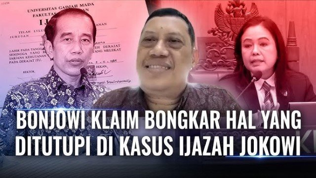 Bonjowi Ungkap Dugaan Kejanggalan Dokumen Ijazah Jokowi dari Pencalonan hingga Presiden