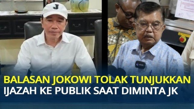 Ditantang Jusuf Kalla Tunjukkan Ijazah Asli ke Publik, Jokowi Emoh!