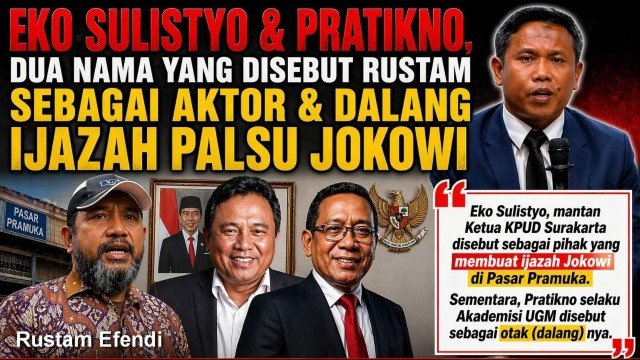 Eko Sulistyo & Pratikno, Dua Nama Yang Disebut Rustam Effendi Sebagai 'Aktor & Dalang' Ijazah Palsu Jokowi