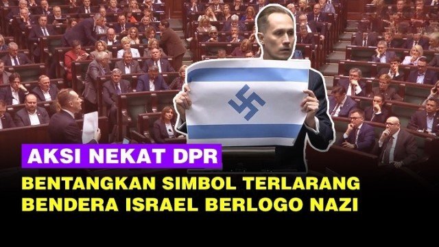 GEGER! Anggota Parlemen Polandia Memperlihatkan ‘Bendera NAZI’ Israel 🔥🔥