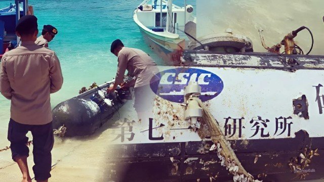 GEGER! Penampakan Benda Mirip Torpedo Bertuliskan Aksara China di Gili Trawangan, TNI AL Selidiki