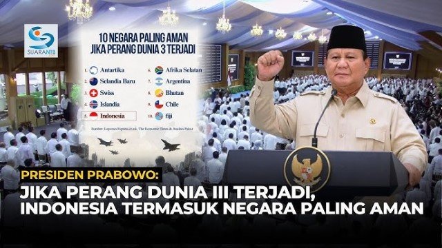 Kata Prabowo: Kalau Terjadi Perang Dunia III, Indonesia Termasuk Negara Aman!