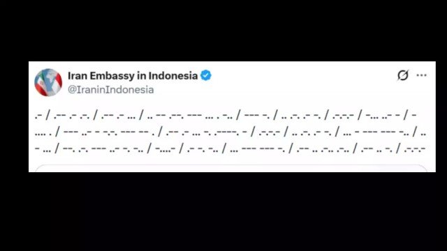 Kedubes Iran di RI Unggah Kode Morse Misterius di X, Pesan Apa Yang Disampaikan