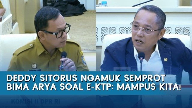 Keras Deddy Sitorus PDIP DPR Ngamuk Semprot Wamendagri Bima Arya Soal E-KTP Mampus Kita!
