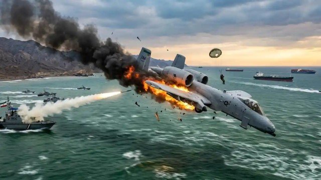 LAGI! Jet Tempur A-10 AS Rontok di Teluk Persia Dekat Selat Hormuz, Iran Sebut Black Day Amerika