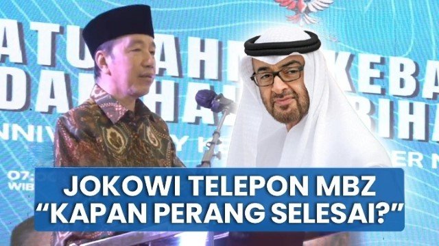 NGERI! Jokowi Ngaku Telepon MBZ, Tanya Kapan Perang Iran Selesai