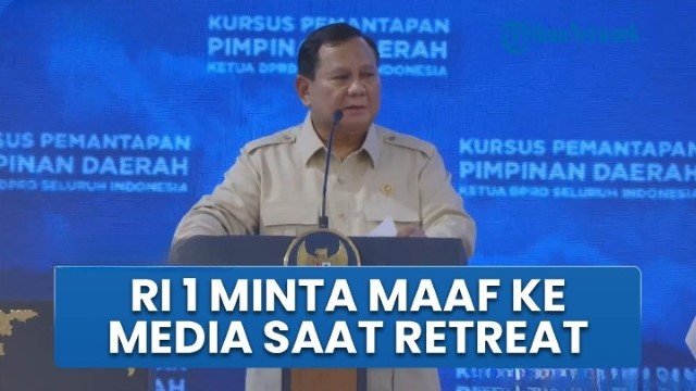 Prabowo Tutup Pidato di Retret DPRD, Media Diminta Keluar Ruangan “Saya Ingin Bicara Apa Adanya”