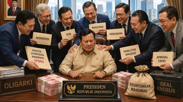 Presiden Dikepung Oligarki Saat Kekuasaan Berpindah, Rakyat Menanggung Derita!