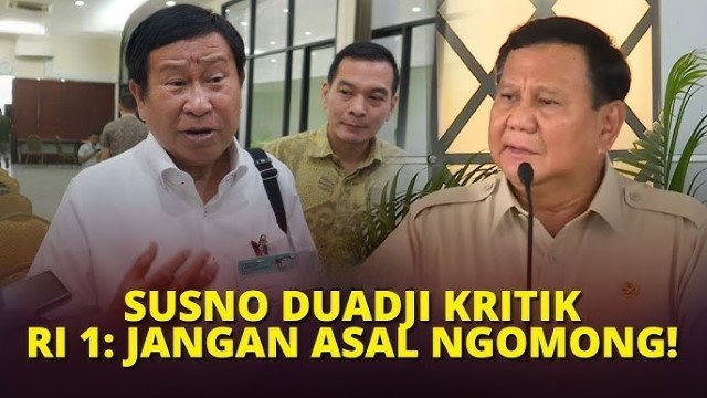Susno Duadji Pidato Presiden Prabowo Seperti Jubir Israel!