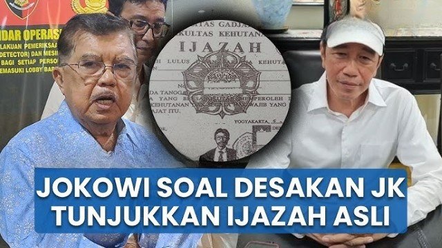 [UPDATE] Jokowi Tolak Permintaan JK Tunjukkan Ijazah Asli Hanya Akan Dibuka di Persidangan!