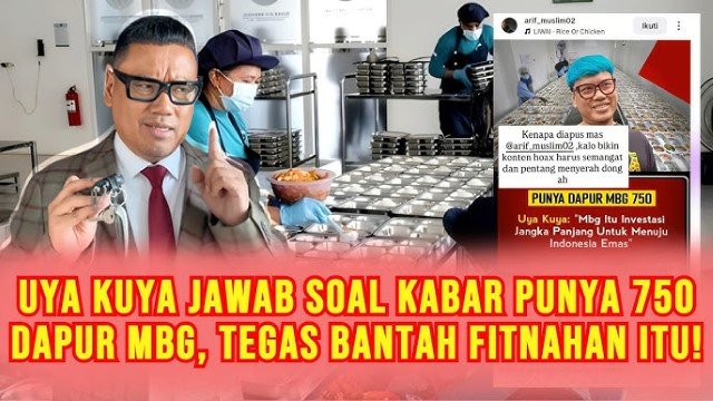 Uya Kuya Klarifikasi Disebut Punya 750 Dapur MBG